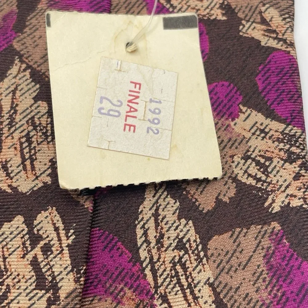 Vintage Studio R Abstract Art Deco‎ 100% Silk Tie 3.5